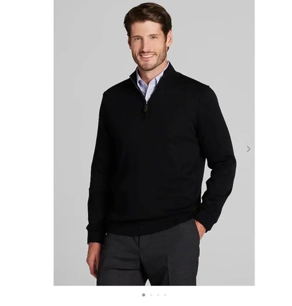 Jos A. Banks Traveler Performance Tailored Fit Wool Blend Sweater Men's Medium